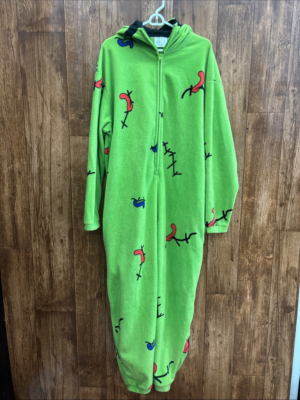 Hot Topic Nightmare Before Christmas Green Boogeyman Hooded Onesie